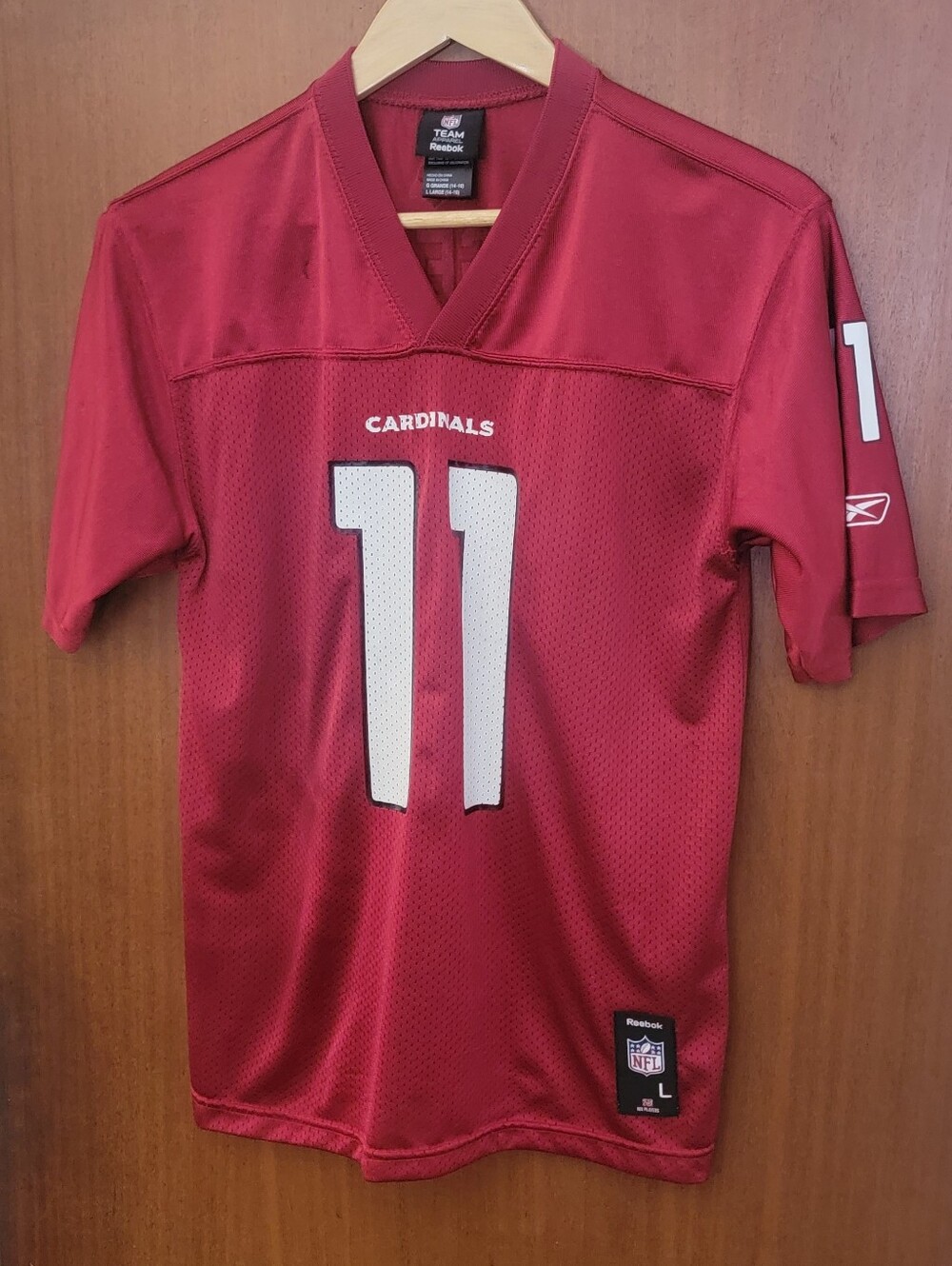 Reebok Larry Fitzgerald #11 Arizona Cardinals Red NFL Football Jersey Size L